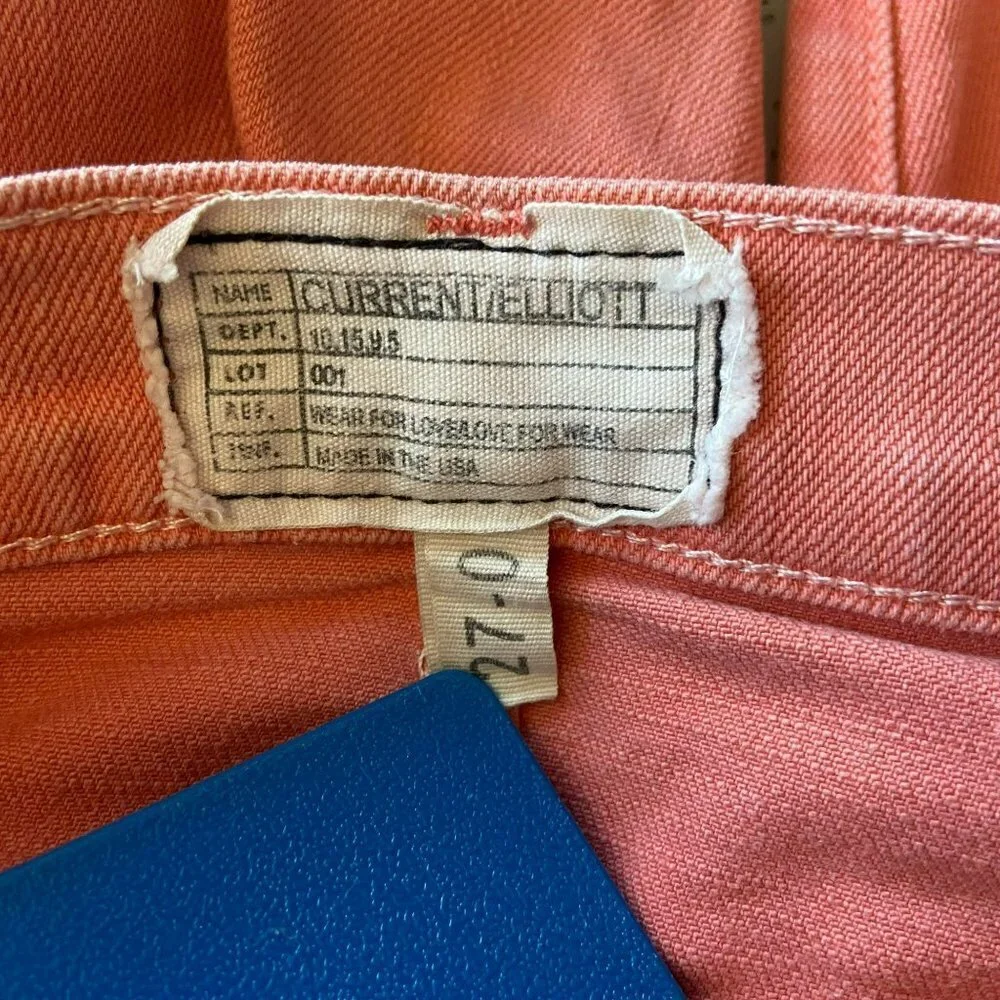 Current/Elliott The Stiletto Faded Wagon Red Pink Skinny Jeans Womens 27-0